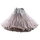 FOLOBE Women's Soft Puffy Tulle Petticoat Costume Ballet Dance Short Tutu Skirts Multi-Layer