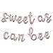 Sweet As Can Bee Balloons Baby Shower Banner Mommy to Bee/Bee Gender Reveal/Bee Welcome Baby Theme Party Birthday Supplies Decoration (L Sweet AS CAN BEE Rose Gold)