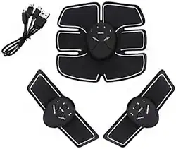 Tonificador Muscular Abdominal EMS | Estimulador Elétrico para Definição e Queima de Gordura | Aparelho de Ginástica Passiva Bivolt (110v/220v) | Treino em Casa para Abdômen Definido