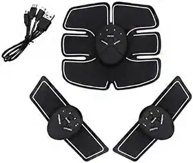 Tonificador Muscular Abdominal EMS | Estimulador Elétrico para Definição e Queima de Gordura | Aparelho de Ginástica Passiva Bivolt (110v/220v) | Treino em Casa para Abdômen Definido