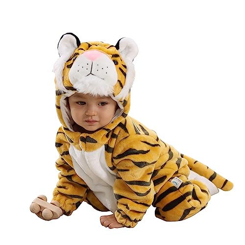 Image of TONWHAR Unisex-Baby Animal Onesie Costume Cartoon Animal Outfit Homewear Kids' One-Piece Rompers