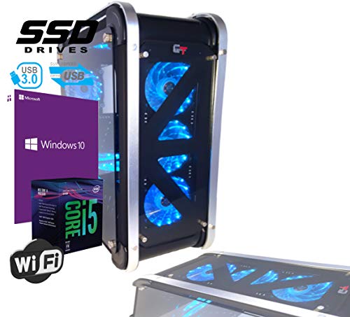 PC DESKTOP PROFESSIONAL INTEL i5-8400 Hexa-Core 8th Gen. Da 2,8ghz a 4,00ghz RAM Ddr4 8gb SSD 480gb WIFI USB3.0 licenza Windows 10 professional Completo e Veloce (Omega)