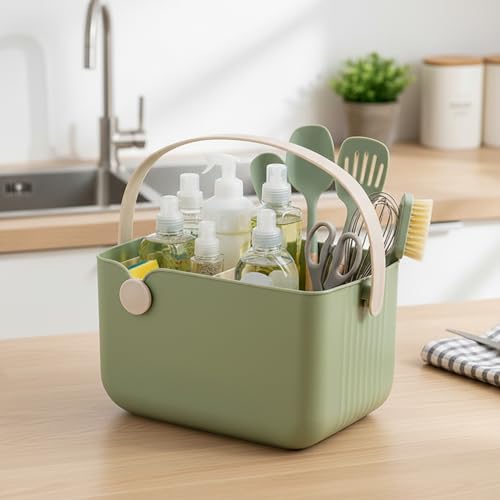 Panier douche avec poignée pour éviter l'humidité et ranger les produits de soin