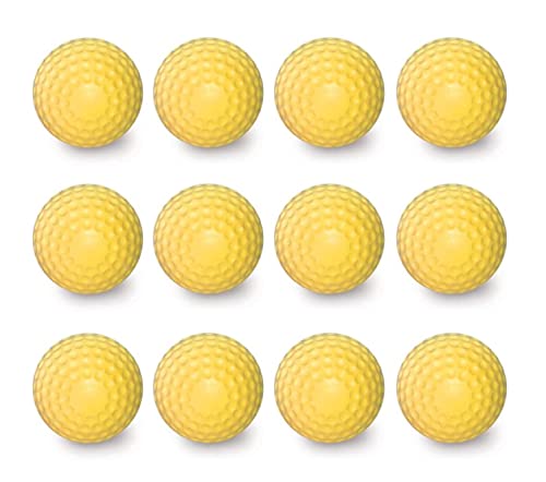 Jugs Sting-Free Dimpled, Optic Yellow, Baseballs—9-Inch, 1 Dozen #TOP1