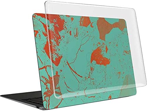 Skinit Case + Skin Compatible with MacBook Air 13in (2020) Originally Designed Turquoise and Orange Marble Design