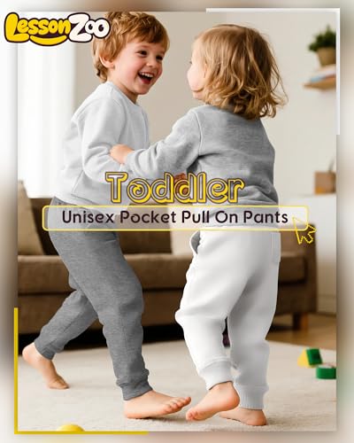 3 Pack Boys' Sweatpants Toddler Athletic Elastic Waist Pants Active Joggers with Pockets 2025 Fall4