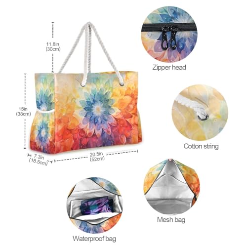 Image of senya Large Beach Bags Totes Swim Canvas Tote Shoulder Bag Water Resistant Bags for Gym Travel Daily