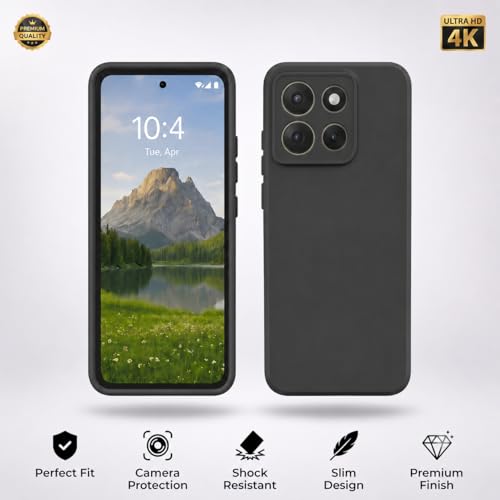 Image of FIRST MART Matte Silicone Back Cover for Motorola G37 - Black