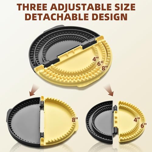 3-in-1 Tortilla Presse, Abnehmbares Taco Presse Siegelgerät, Tortilla Sealer für Burritos, Pfannkuchen, Knödel(10+8+6 Zoll)