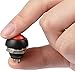 OFNMY 18pcs 12mm Waterproof Momentary N.O. Push Button Switch, Mini Push Button Horn Switch Off/ON Normal Open (PBS-33B)