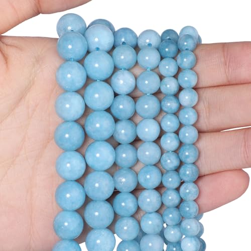 45pcs 8mm Natural Stone Beads Blue...