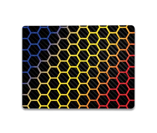 Image of MightySkins Carbon Fiber Skin Compatible with Microsoft Surface Laptop Go 3 (2023) Full Wrap Kit - Primary Honeycomb | Protective, Durable Textured Carbon Fiber Finish | Made in The USA