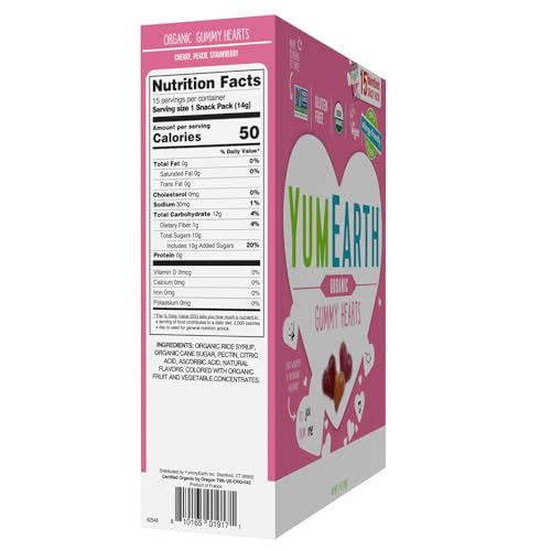 Image of Yumearth, Gummy Fruit Valentines Heart Organic, 7.5 Ounce