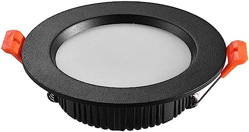 SSDDLZEQ Iluminación Sturdy Home LED Luz de techo empotrada Ultra Slim Downlight Focos 3000K 110-240V IP44 Ángulo 120 ° Protección redonda(Warm Light,12W)