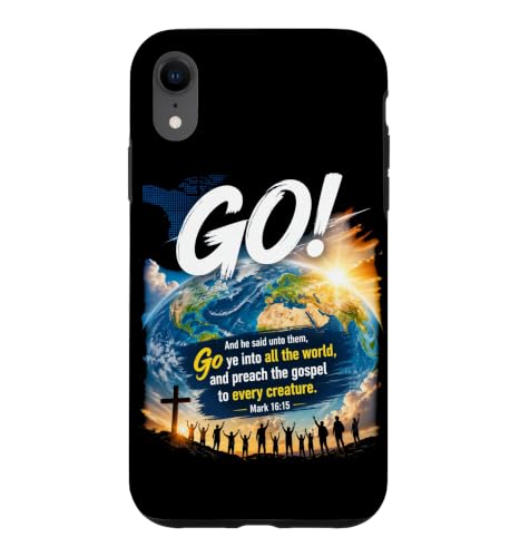 Mark 16:15 Go Into All The World and Preach The Gospel �X�}�z�P�[�X iPhone XR �p