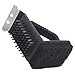 Cepillo limpieza Barbacoas Carbon y leña utensilios para parrilla barbacoa Acero inoxidable Barbacoa de gas y barbacoa carbon Limpiador para rejilla barbacoa Cepillo puas Metalicas Accesorios (Negro)