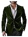 DRCUIVS Men's Velvet Blazer Notch Lapel Tailored Fit Single Breasted Two Button Business Suit Jacket Christmas Party Prom Dinner Fashion Sport Coat Hot Pink Large