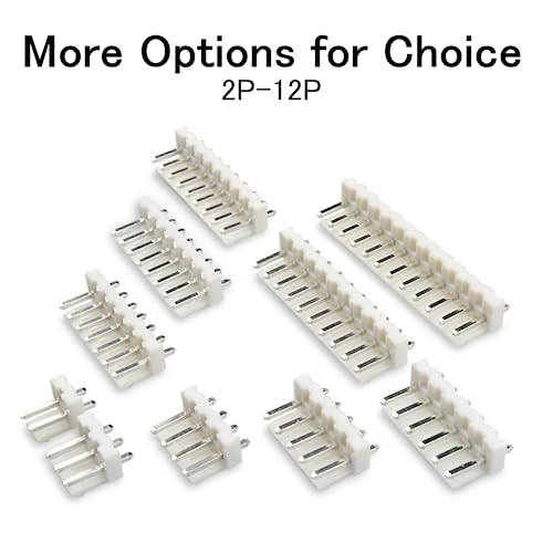 ELCOKITEX 20 Sets 3 Positions 3.96mm Connector Kits Including 180 Degree Vertical Male Pin Header + Female Socket + Crimp Terminal VH3.96 for JST-VH - Thumbnail 6
