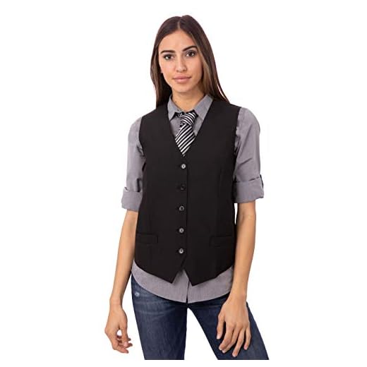 Chef Works Women's Essential Vest, Black, X-Small