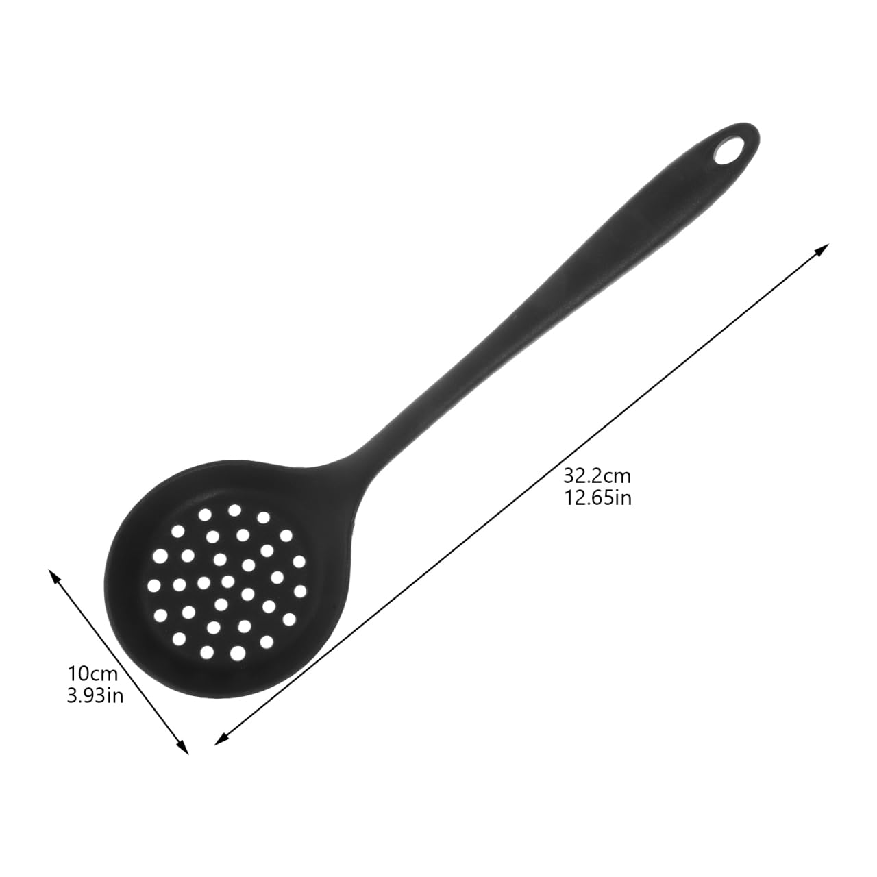 FUNOMOCYA Silicone Slotted Skimmer Spatula - Non-Stick Cooking Spoon Ladle, Heatproof Kitchen Tool for Straining Vegetables and Oil, 12.67 Inch,Assorted Colors