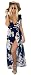 Vici Women's Bohemian Floral Print Side Slit Long Maxi Dresses for Beach size S