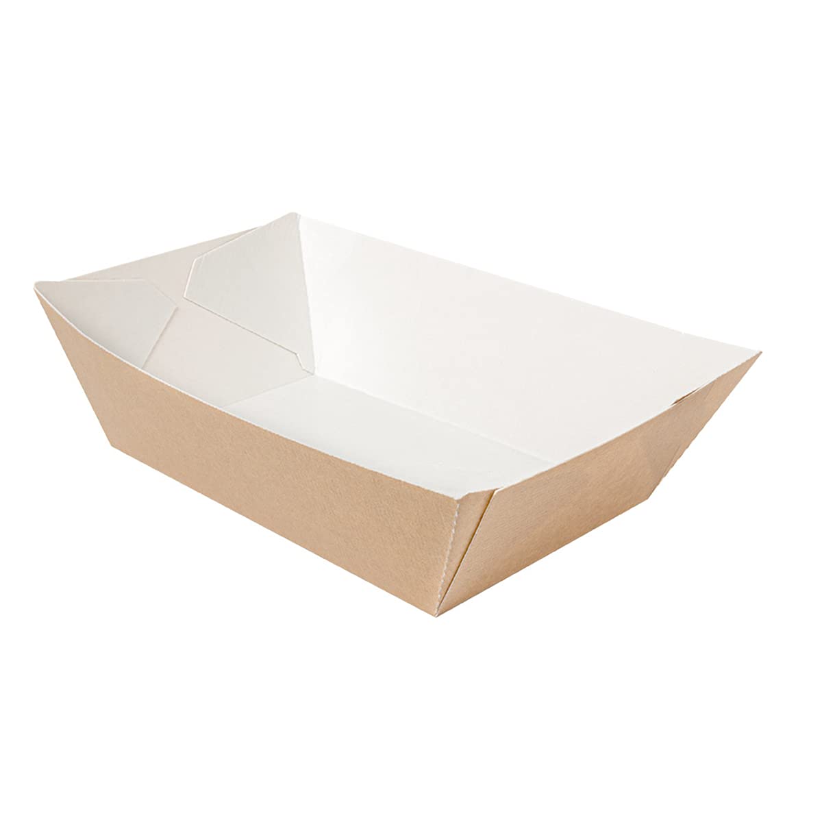García de Pou - 100 unidades - Barquillas 'Thepack' 2400 G 220 G/M2 17X9,7X6,3 Cm Natural Cartón Ondulado Nano-Micro