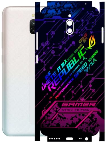 Image of AtOdds - Full Body Back Screen Guard Protector Film - Lamination Wrap Skin Sticker Compatible with REDMI 8A Dual | Scratchproof Matte Finish (Gamer)