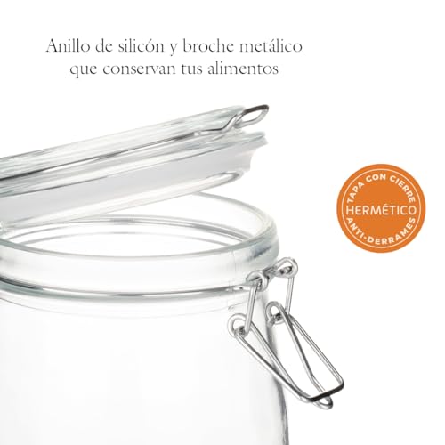 La mejor selección de Frascos Hermeticos de Vidrio los preferidos por los clientes. 6 Imagen adicional