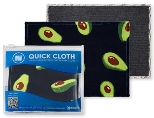 Quick Cloth Microfiber Glasses Cleaning Cloths – 5x7, Avocado, 2