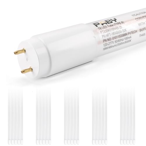 Paby 25 Pack T8 LED Tubes