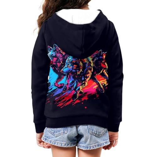 Image of Zipper Hoodie for Kids Full Zip Up Sweatshirt Active Coat Hooded Pullover with Pockets Size 6-16 Boys Girls