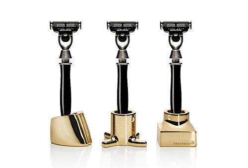 Konte VIKTOR3 VIKTOR Toothbrush-Razor Holders with 18K Gold Plated - Set of 3