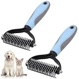 Pet Pro Grooming Tool, Unterwollkamm für Hunde Katzen 17 Zähne 2pcs