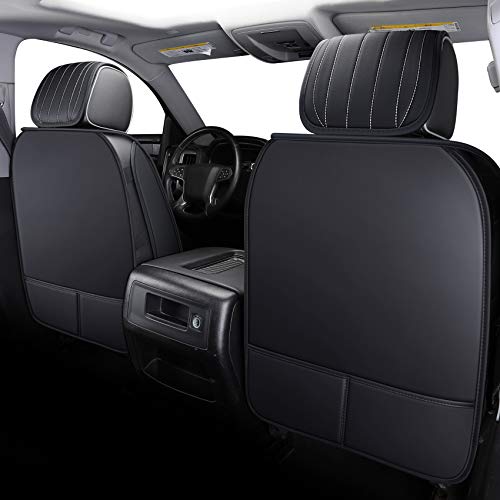 Image of Aierxuan Chevy Silverado GMC Sierra 1500 Seat Covers Full Set (Black-White)