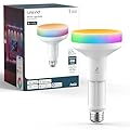 Linkind Matter BR30 Smart Light Bulbs with Stretchable Design & 4-Zone Aurascape Color, 850LM Recessed Smart Flood Light Bulb, Works with Alexa/Apple Home/Google Home, Music Sync Light Show, 1 Pack