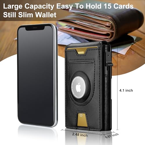 furid Airtag Wallet, Smart Wallet, Air Tag Wallet for Men, Leather Wallet with Airtag Holder, RFID Pop Up wallet, Credit Card Holder, Wallet for Men Slim Minimalist4