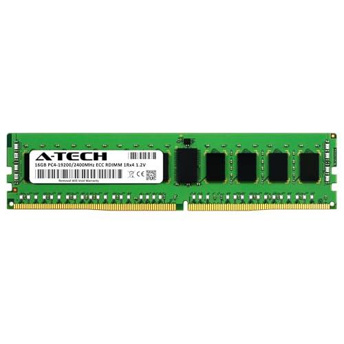 Image of A-Tech 16GB DDR4 2400MHz PC4-19200 ECC RDIMM 1Rx4 Single Rank 1.2V ECC Registered DIMM 288-Pin Server & Workstation RAM Memory Upgrade Module (A-Tech Enterprise Series)