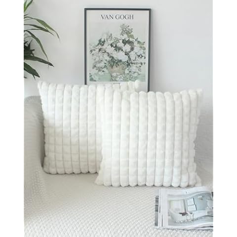OYIMUA Fluffy Faux Fur Cushion Covers Cover