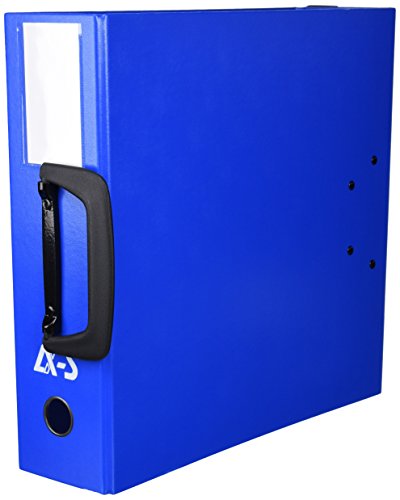 Arianex Classeur à deux leviers en PVC intérieur et extérieur avec poignée sur le dos Bleu