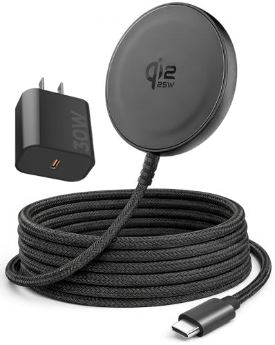 Galvanox Qi2.2 Wireless Charger – Magnetic Fast Charging for iPhone 12–17 (MagSafe Compatible) &...