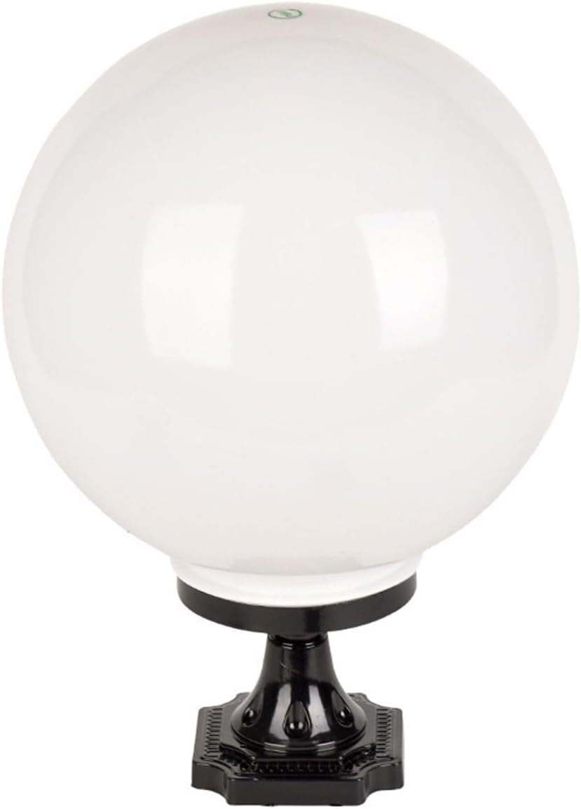 QUSYZD Modern Outdoor Waterproof Pillar Lamp - Ball Landscape Post Light for Gardens and Courtyards, Aluminum and Acrylic Design,35cm