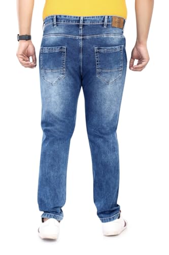 Image of Pluss Tribe - Plus Size Jeans for Men - Denim Jeans - Ideal for Casual, Office Available Sizes : 40 to 52