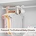 Baby Closet Dividers for Clothes Organizer - Set of 8 Adorable Wooden Double-Sided Baby Clothes Size Hanger Organizer from Newborn to 24+ Months for Nursery Beautiful Minimalist Decor