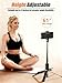 61'' Tall Tripod for iPhone - Selfie Stick Tripod All in One Selfie Stick with Wireless Remote, Lightweight Phone Stand for Video Recording/Vlog/Live Stream/Photo Compatible with All Smartphones​