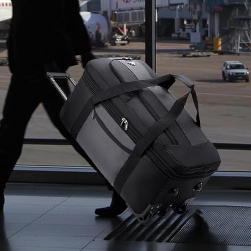 Wheeled Duffle Bag, Rolling Travel Bag for Business Trip, Picnic, Grey4