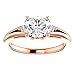 14K Solid Gold Handmade Engagement Ring, 1.5 CT Oval Cut Moissanite Solitaire Ring Diamond Wedding Ring for Her/Woman, Gorgeous Ring, VVS1 Colorless (Rose)