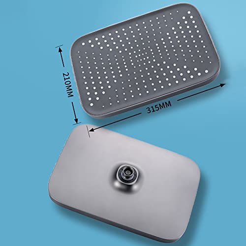 Ensemble combiné de douche gris mural de qualité supérieure avec mitigeur - 7