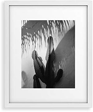 Deny Designs Bethany Young Framed Art Print, White Modern (8" x 10"), Monochrome SoCal Shadows