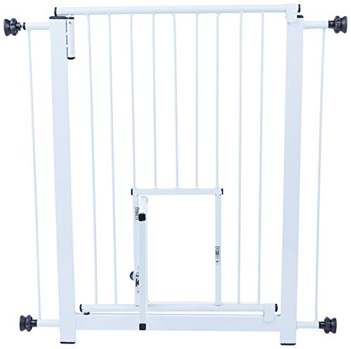 Portão Mod. Duo Plus 80cm Branco Nf Pet para Cães, Plus, 80cm, Branco