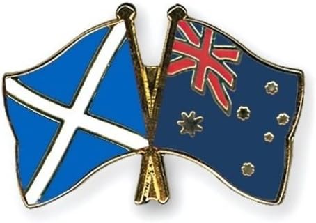 Scotland & Australia Country Friendship Flag Pin Badge - Souvenir Made in Scotland
